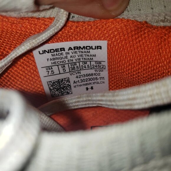 Under Armour Project Rock 3 (3023005-111) running shoes sneakers- Womens 7.5 - Picture 7 of 7